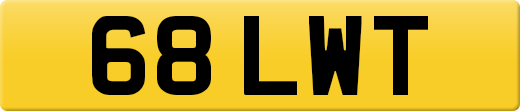 68 LWT private number plate